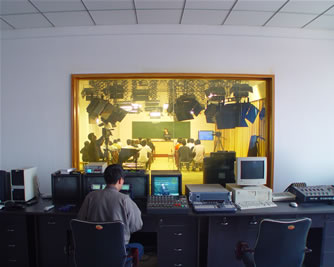 教育技术实验室中的演播室